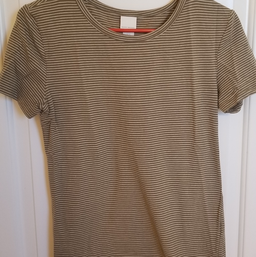 Green striped t-shirt